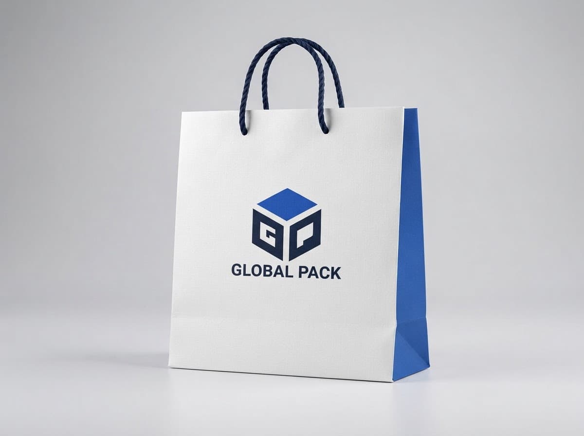 Sac papier premium à poignées corde